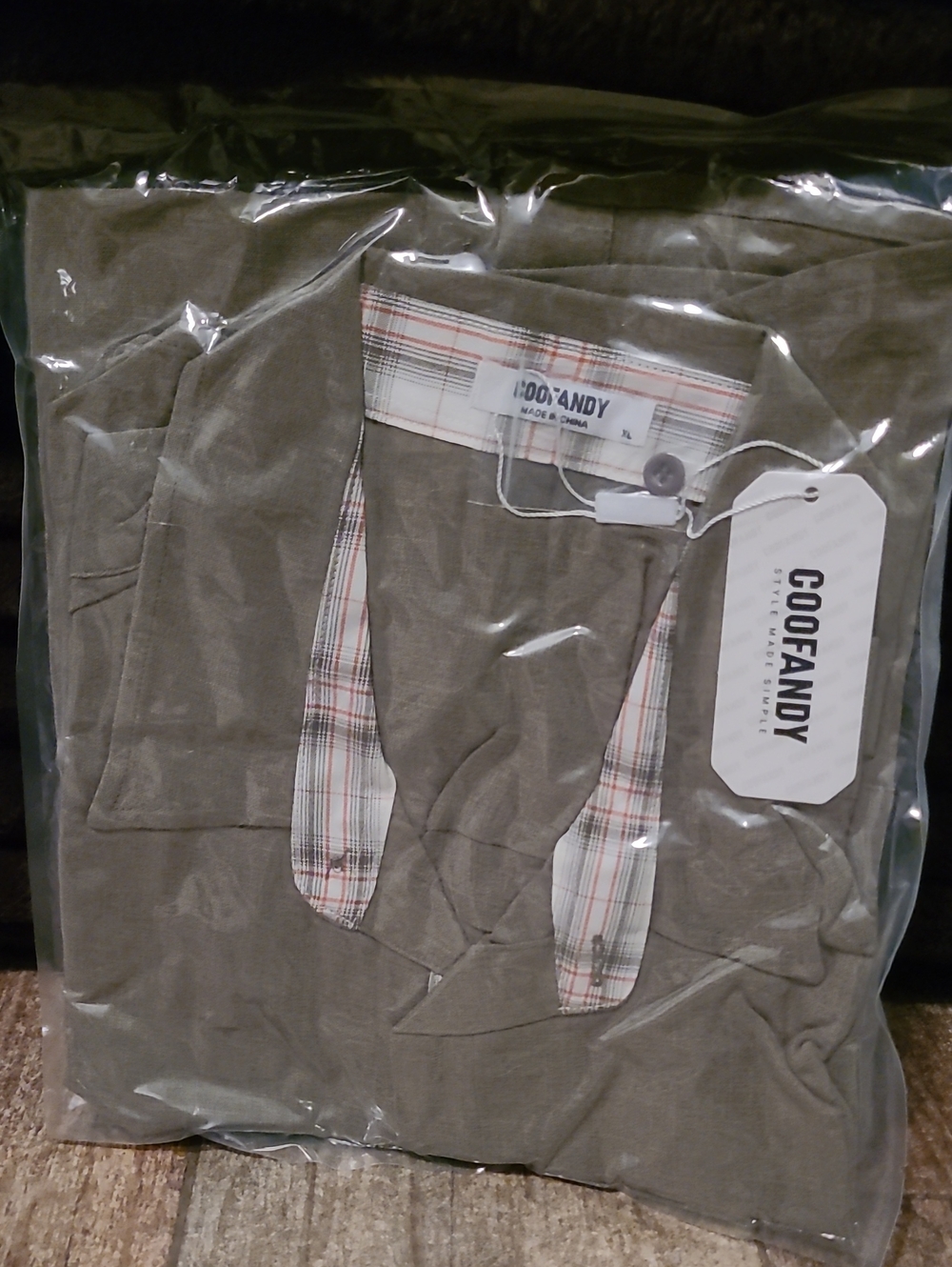 Men's Olive Green Short Sleeve Shirt
